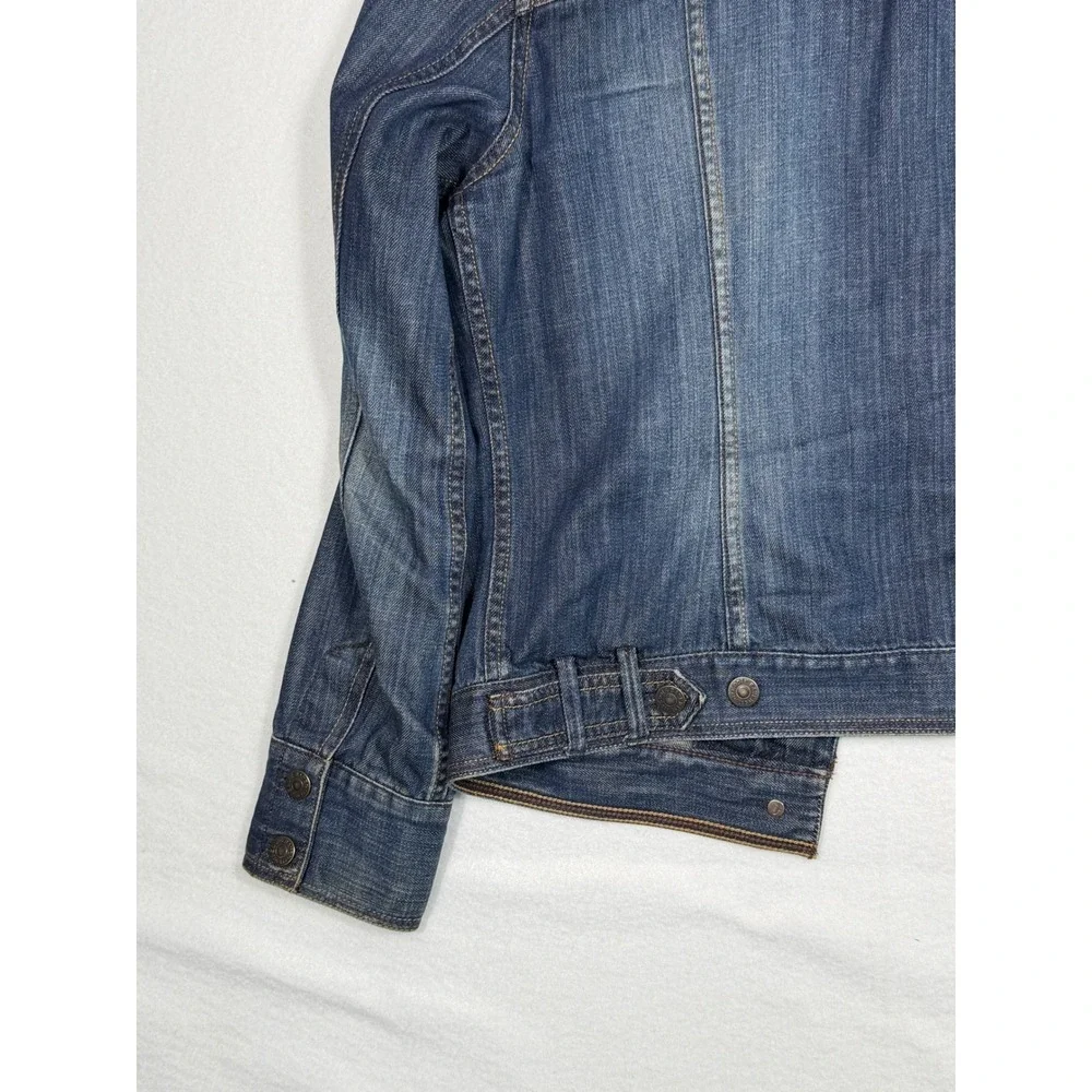 Eddie Bauer Womens Denim Jacket Blue‎ Classic Trucker Style Medium